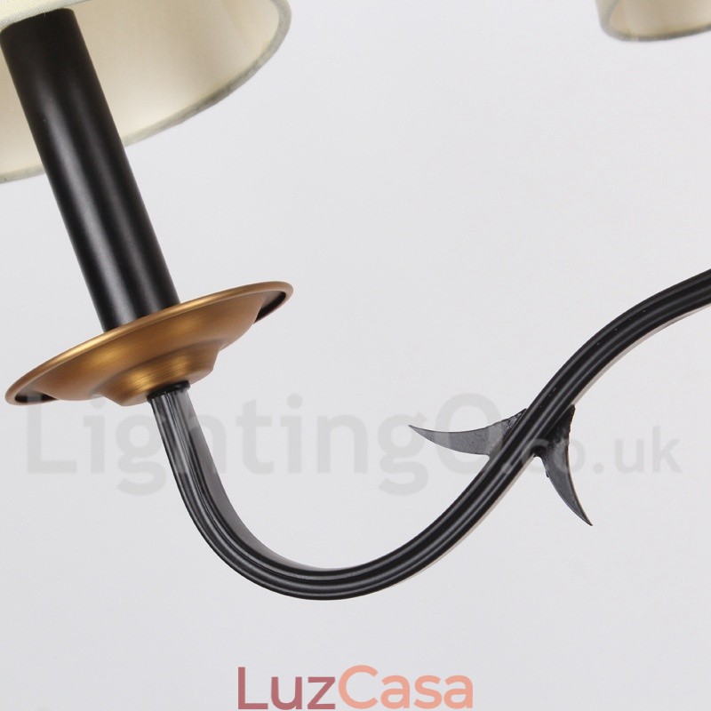 Lustre estilo vela retrô de 8 luzes