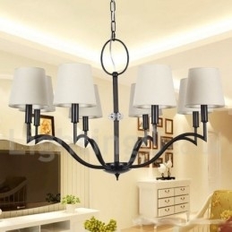 Lustre moderno e contemporâneo estilo vela de 8 luzes
