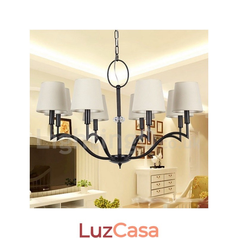 Lustre moderno e contemporâneo estilo vela de 8 luzes