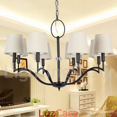 Lustre moderno e contemporâneo estilo vela de 8 luzes Lustre moderno e contemporâneo estilo vela de 8 luzes