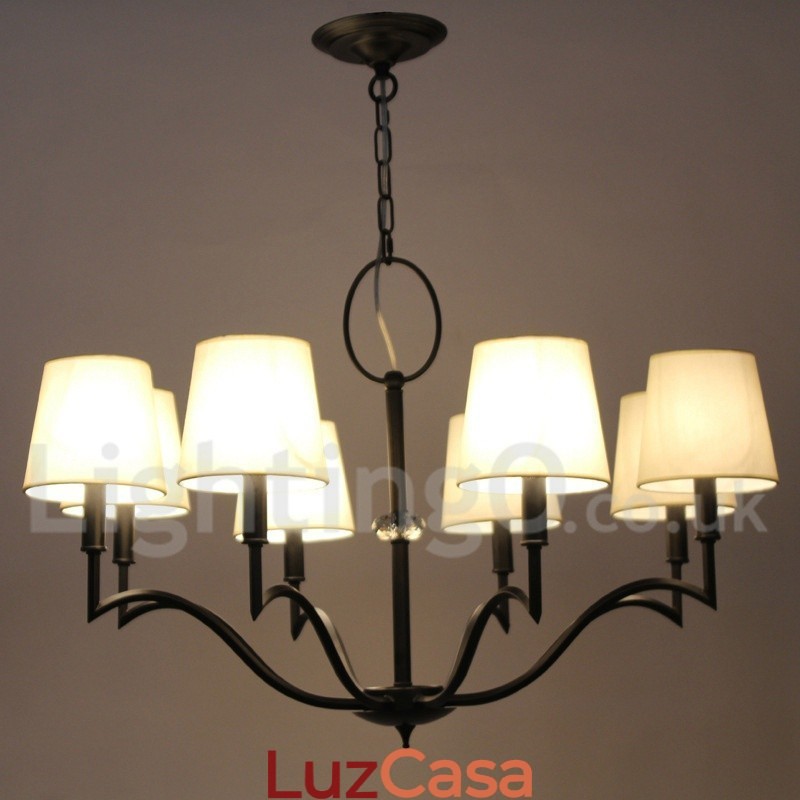 Lustre moderno e contemporâneo estilo vela de 8 luzes