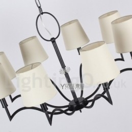 Lustre moderno e contemporâneo estilo vela de 8 luzes