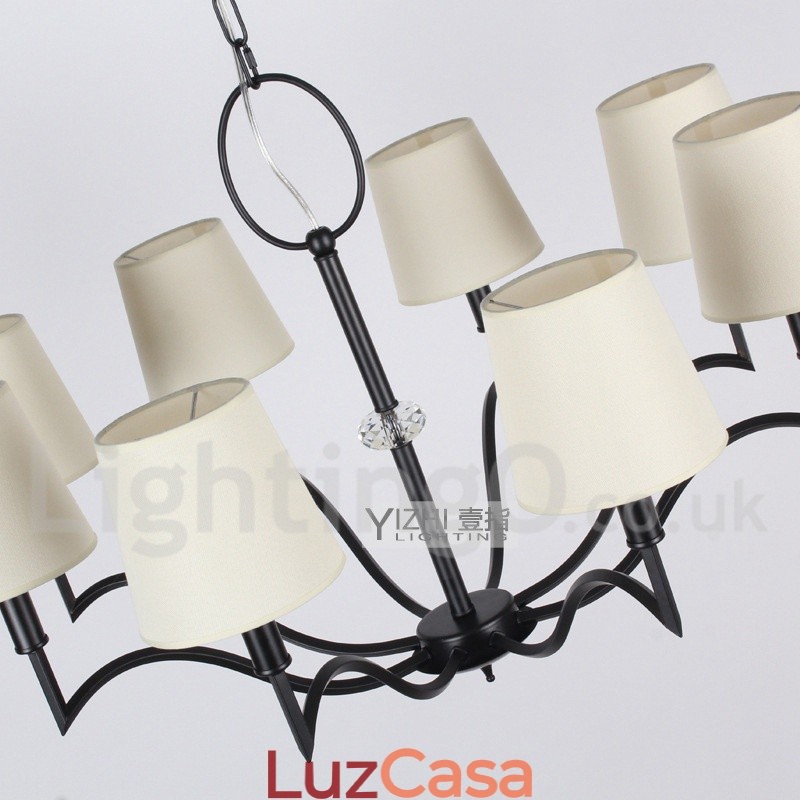 Lustre moderno e contemporâneo estilo vela de 8 luzes