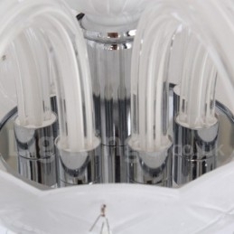 Lustre estilo vela de cristal K9 branco de 3 luzes