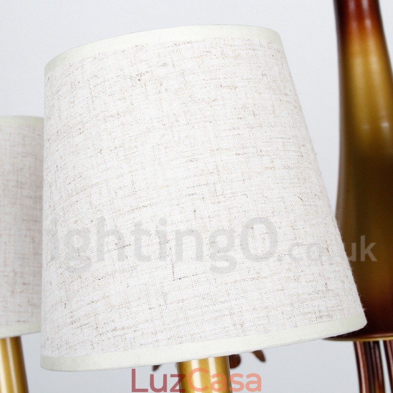 Lustre estilo vela rústica contemporânea moderna de 8 luzes