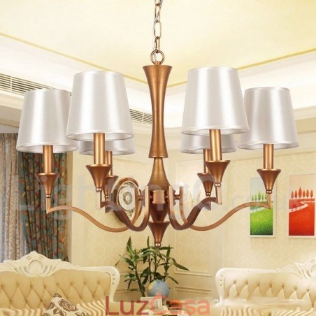 Lustre estilo vela estilo mediterrâneo de 6 luzes Lustre estilo vela estilo mediterrâneo de 6 luzes