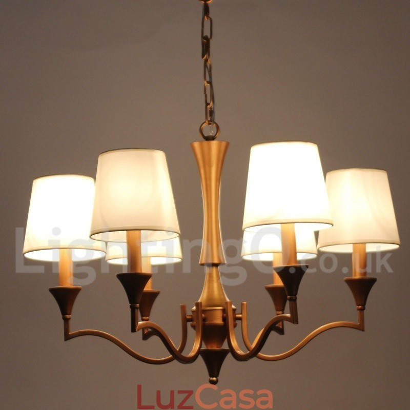 Lustre estilo vela estilo mediterrâneo de 6 luzes