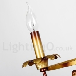 Lustre estilo vela retrô de 6 luzes