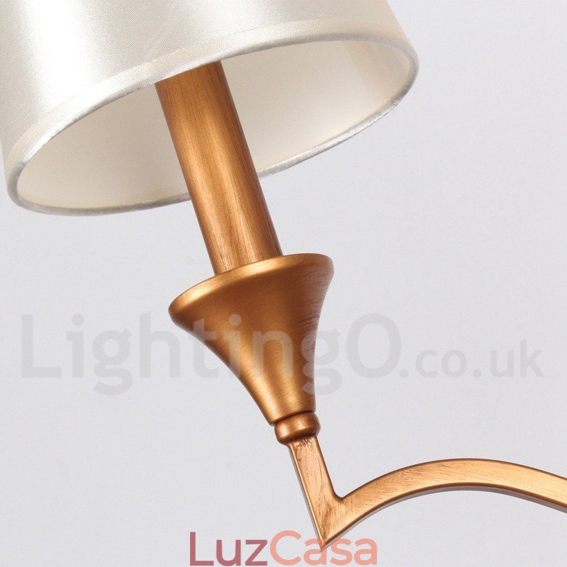 Lustre estilo vela estilo mediterrâneo rústico de 5 luzes