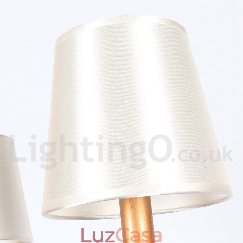 Lustre estilo vela estilo mediterrâneo rústico de 5 luzes