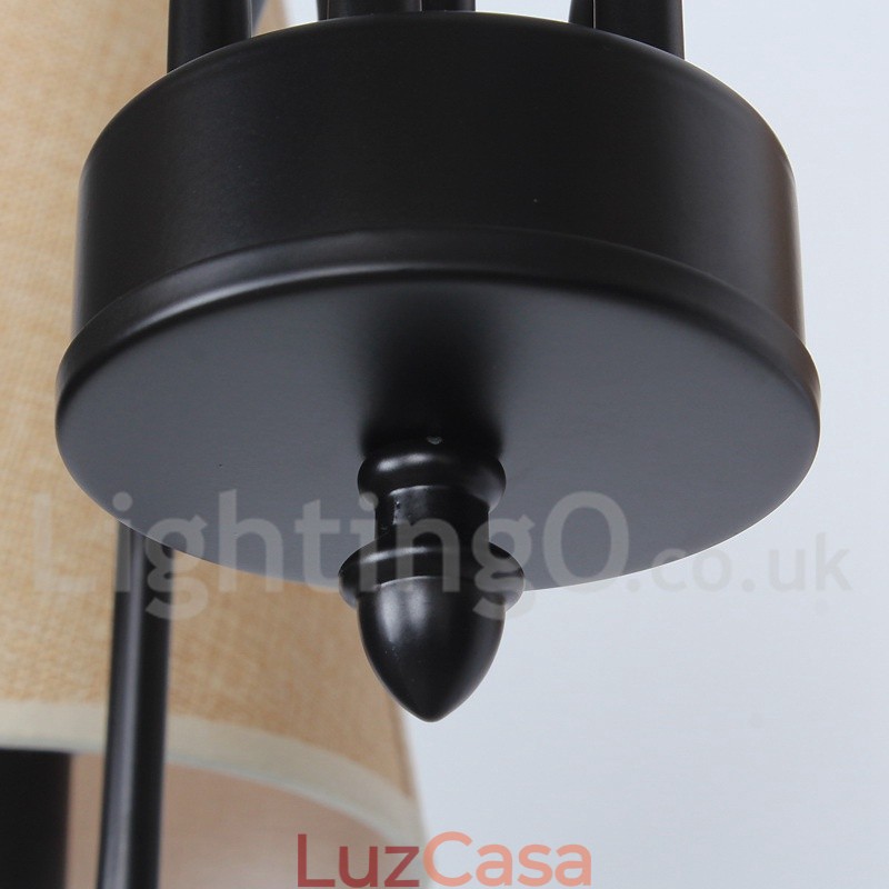 Lustre estilo vela estilo mediterrâneo rústico contemporâneo de 8 luzes