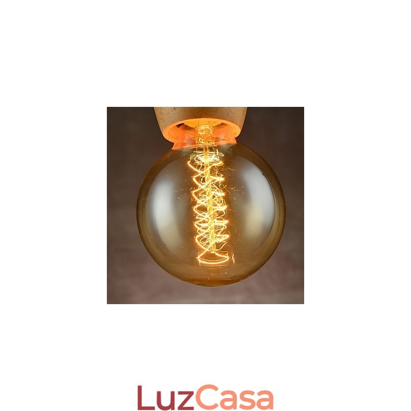 Lustre Mini Estilo Moderno Contemporâneo Madeira Bambu
