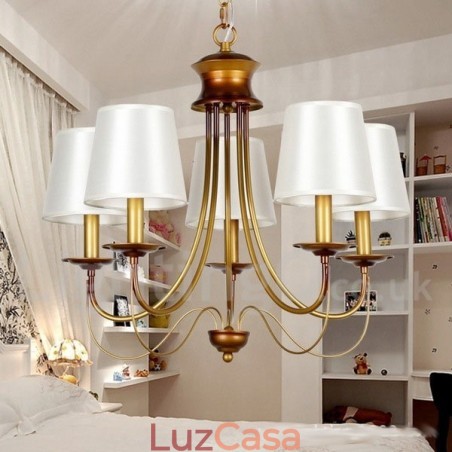 Lustre estilo vela contemporâneo moderno estilo mediterrâneo rústico de 5 luzes Lustre estilo vela contemporâneo moderno estilo mediterrâneo rústico de 5 luzes