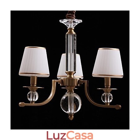 Lustre de metal bronze cristal contemporâneo moderno Lustre de metal bronze cristal contemporâneo moderno