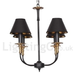 Lustre estilo vela retrô contemporâneo de 4 luzes