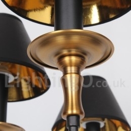 Lustre estilo vela retrô contemporâneo de 4 luzes