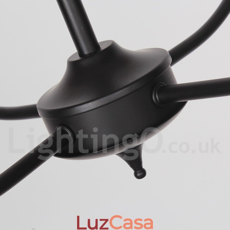 Lustre estilo vela retrô contemporâneo de 4 luzes