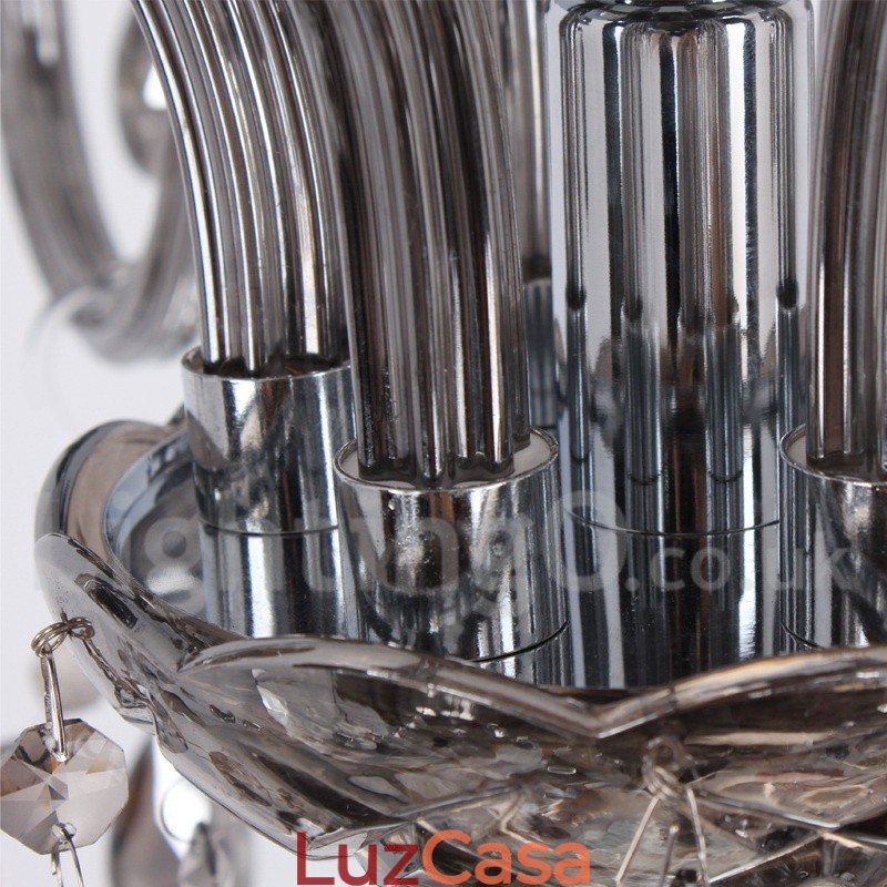 Lustre estilo vela de cristal K9 de 3 luzes