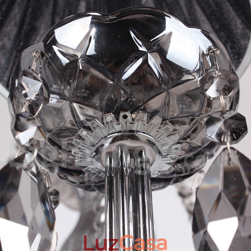 Lustre estilo vela de cristal K9 de 3 luzes