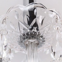 Lustre estilo vela de cristal K9 contemporâneo de 6 luzes