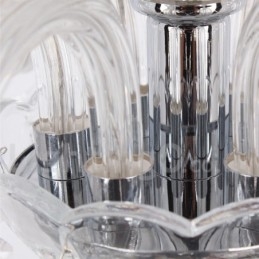 Lustre estilo vela de cristal K9 contemporâneo de 8 luzes