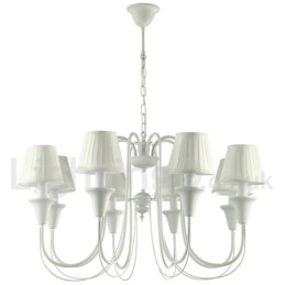 Lustre estilo vela retrô branco de 8 luzes