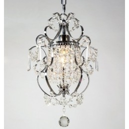 Lustre de pintura de ferro com lâmpada de iluminação moderna de cristal transparente