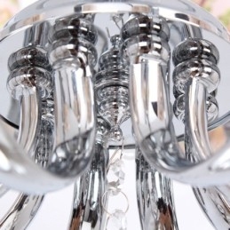 Lustre estilo vela de cristal K9 contemporâneo de 8 luzes