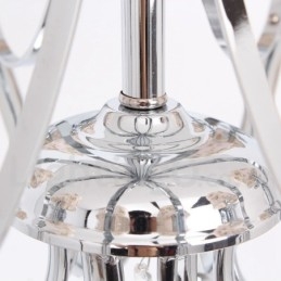 Lustre estilo vela de cristal K9 contemporâneo de 8 luzes