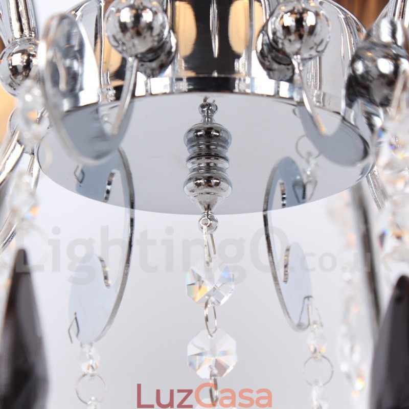Lustre estilo vela de cristal K9 contemporâneo de 8 luzes
