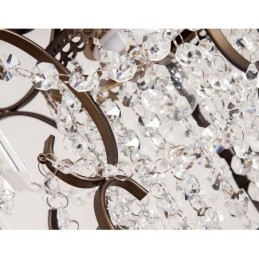 Lustre de pintura de ferro com lâmpada de iluminação moderna de cristal transparente