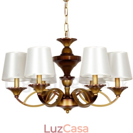 Lustre estilo retrô mediterrâneo estilo vela rústica de 6 luzes Lustre estilo retrô mediterrâneo estilo vela rústica de 6 luzes