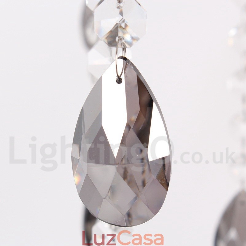 Lustre estilo vela de cristal K9 de 6 luzes
