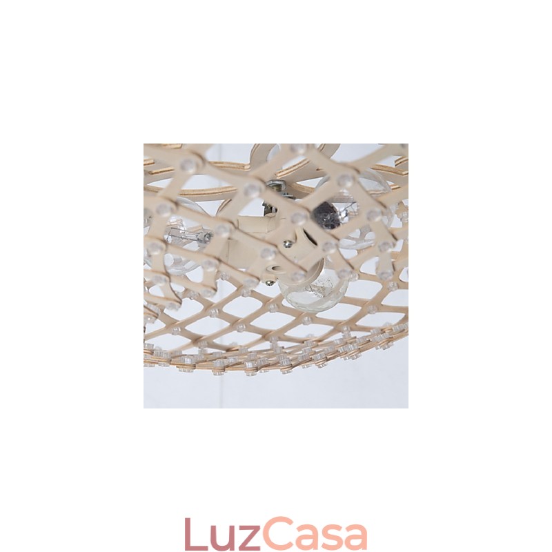 Lustre de madeira vintage