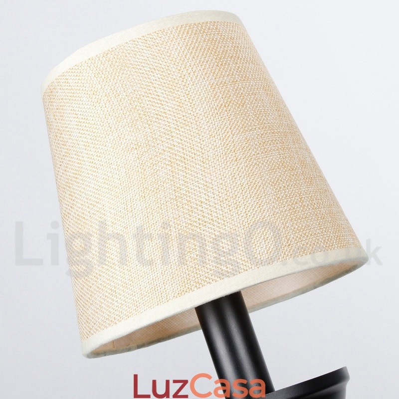 Lustre estilo vela contemporâneo retrô rústico de 3 luzes