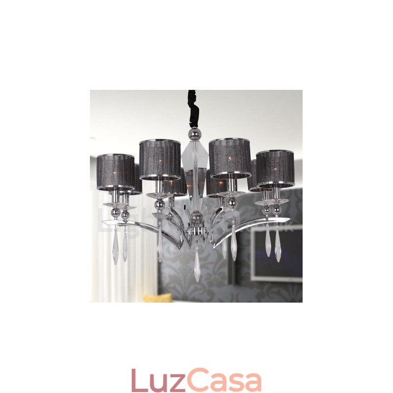 Lustre moderno e contemporâneo estilo vela de 8 luzes