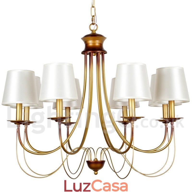 Lustre estilo vela contemporâneo moderno estilo mediterrâneo rústico de 8 luzes