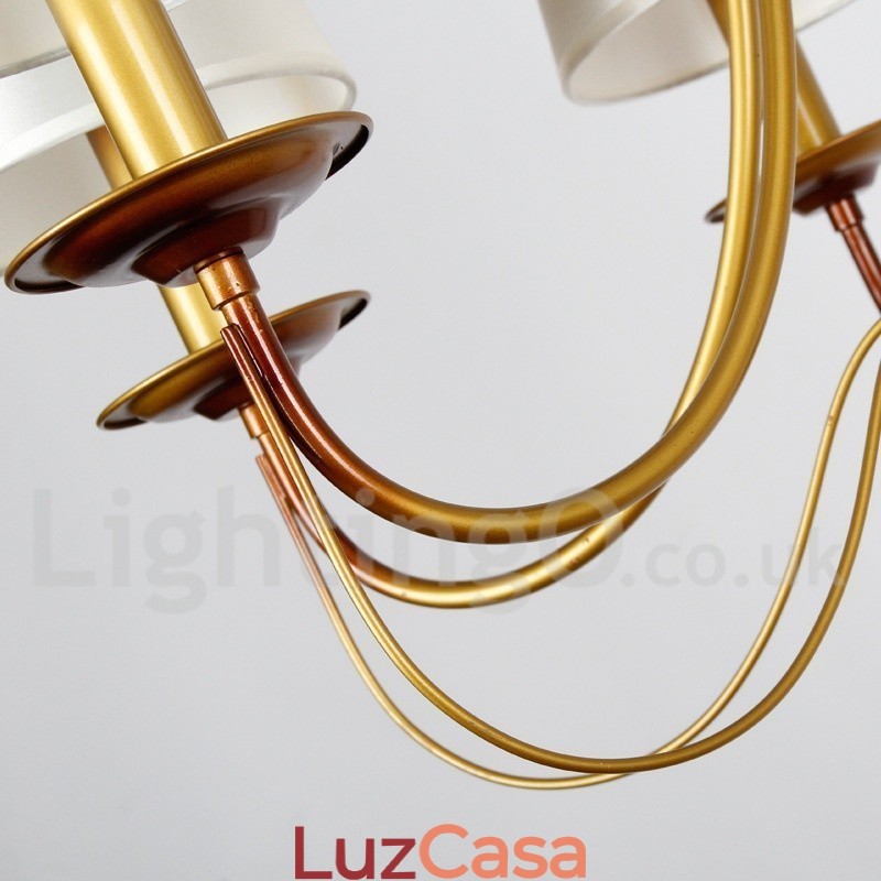 Lustre estilo vela contemporâneo moderno estilo mediterrâneo rústico de 8 luzes