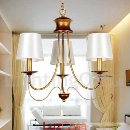 Lustre estilo vela contemporâneo moderno estilo mediterrâneo rústico de 3 luzes Lustre estilo vela contemporâneo moderno estilo mediterrâneo rústico de 3 luzes