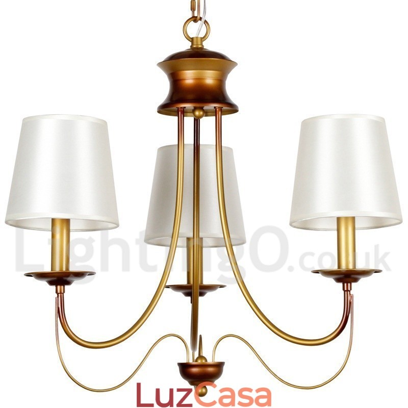 Lustre estilo vela contemporâneo moderno estilo mediterrâneo rústico de 3 luzes