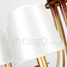 Lustre estilo vela contemporâneo moderno estilo mediterrâneo rústico de 3 luzes