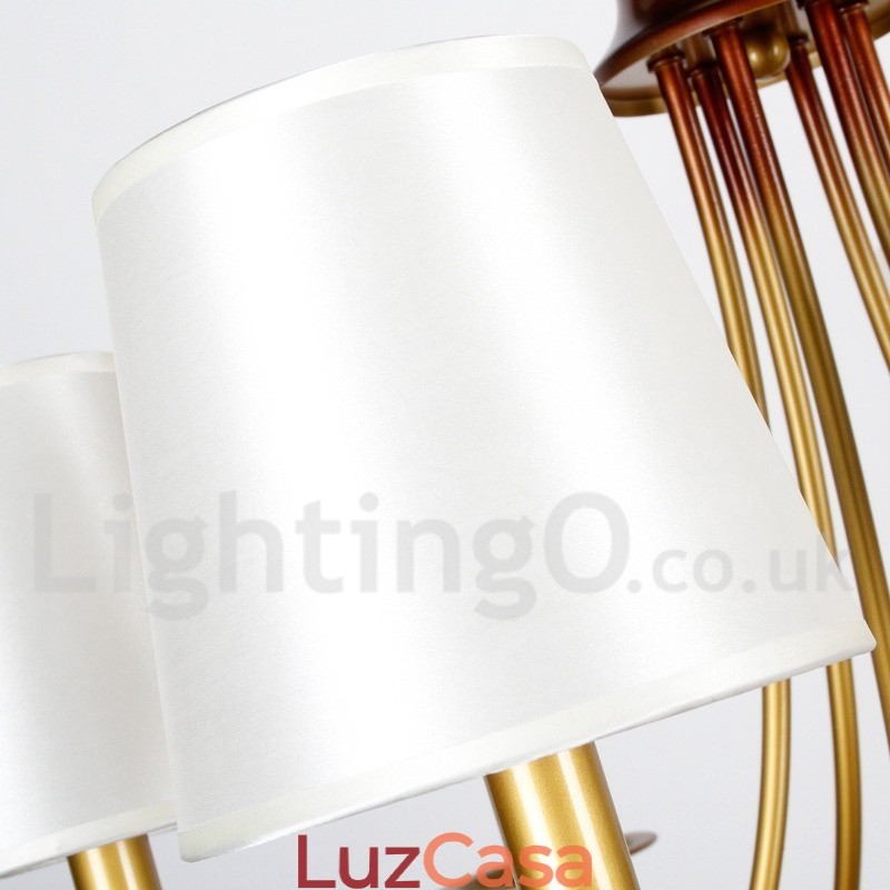 Lustre estilo vela contemporâneo moderno estilo mediterrâneo rústico de 3 luzes