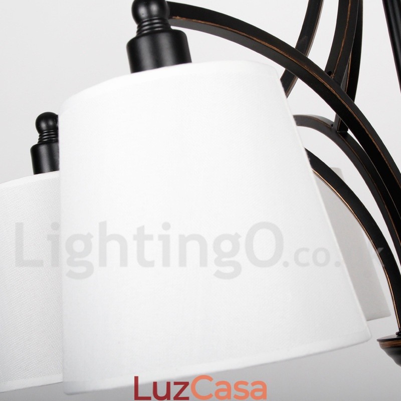 Lustre estilo vela contemporâneo retrô rústico de 3 luzes