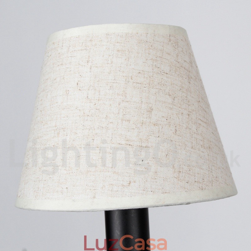 Lustre estilo vela contemporâneo estilo mediterrâneo retrô preto rústico de 3 luzes
