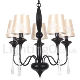 Lustre estilo vela estilo mediterrâneo de 5 luzes