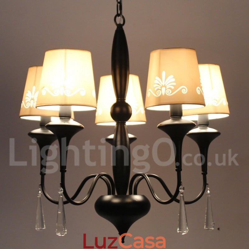 Lustre estilo vela estilo mediterrâneo de 5 luzes