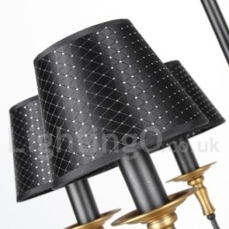 Lustre estilo vela rústica retrô de 5 luzes