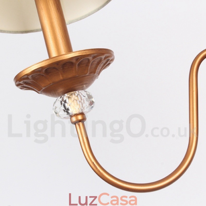 Lustre estilo vela retrô preto rústico de 5 luzes
