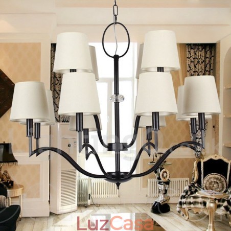 Lustre moderno e contemporâneo estilo vela de 12 luzes Lustre moderno e contemporâneo estilo vela de 12 luzes