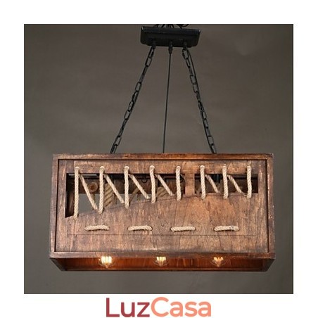 Lustre de madeira minimalista Lustre de madeira minimalista